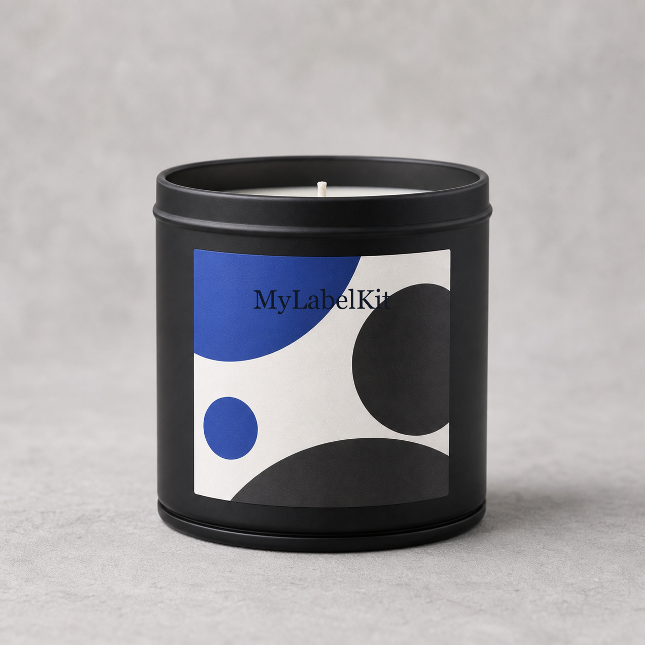 Black Tin Candle Label mockup