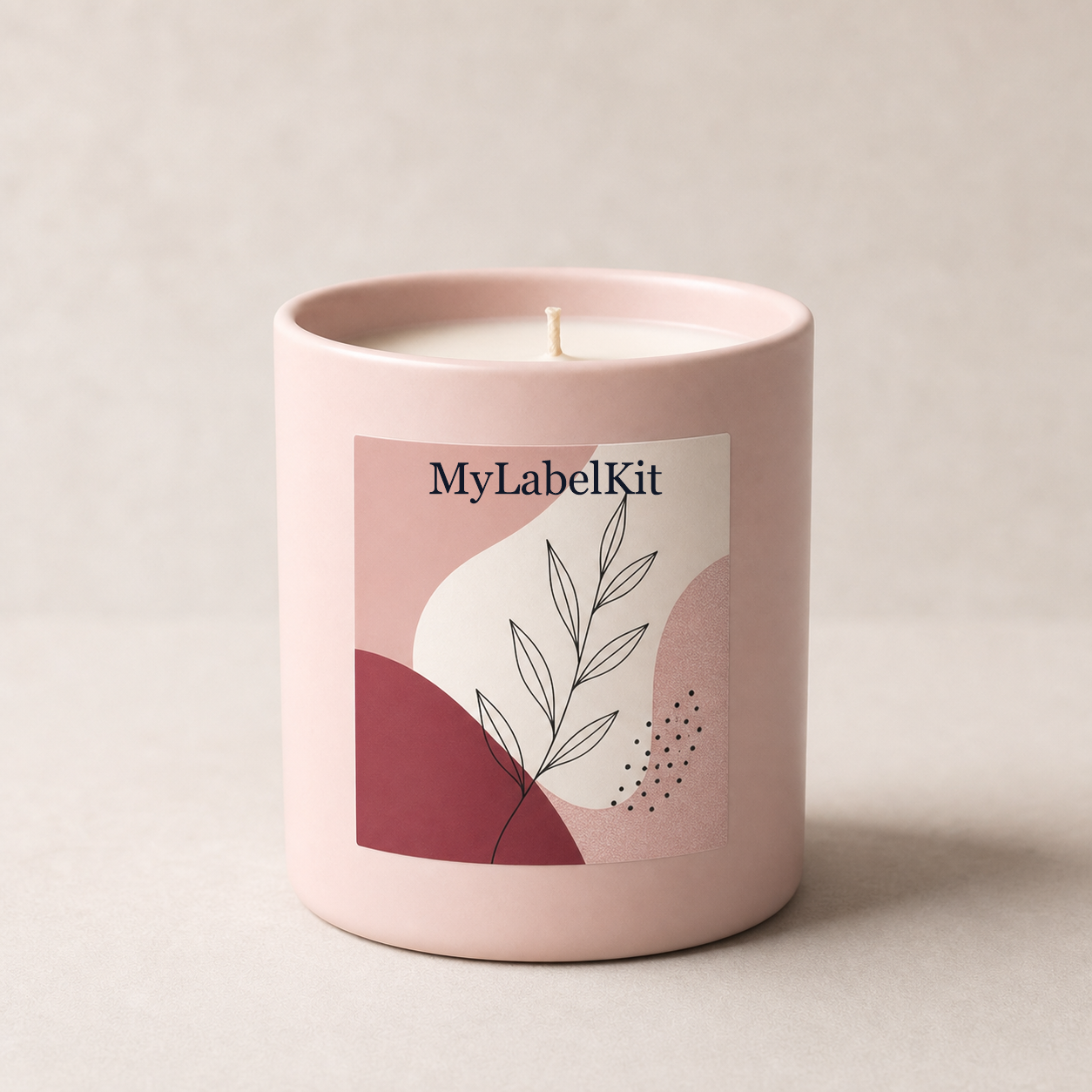 Blush Candle Label mockup