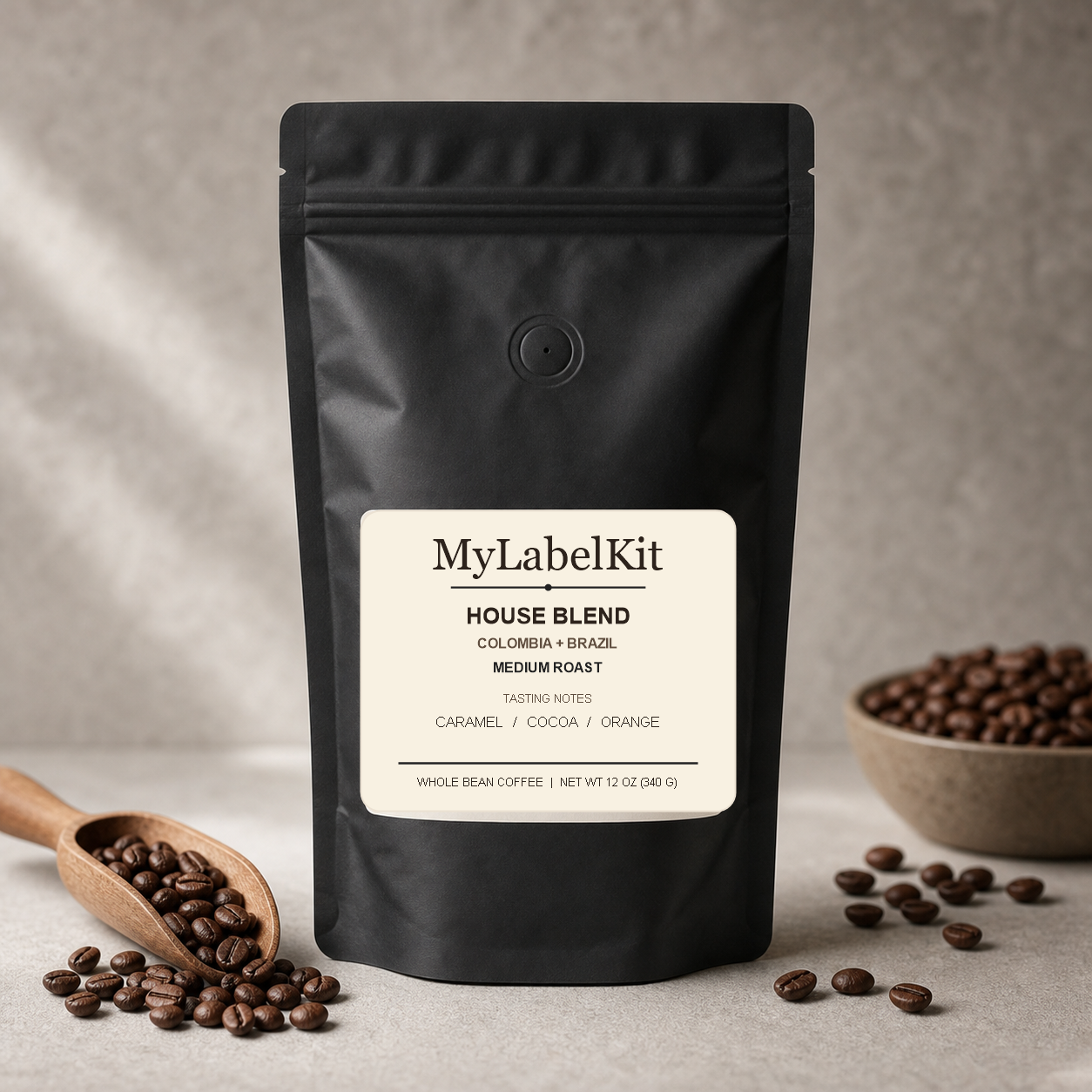 House Blend Coffee Label mockup