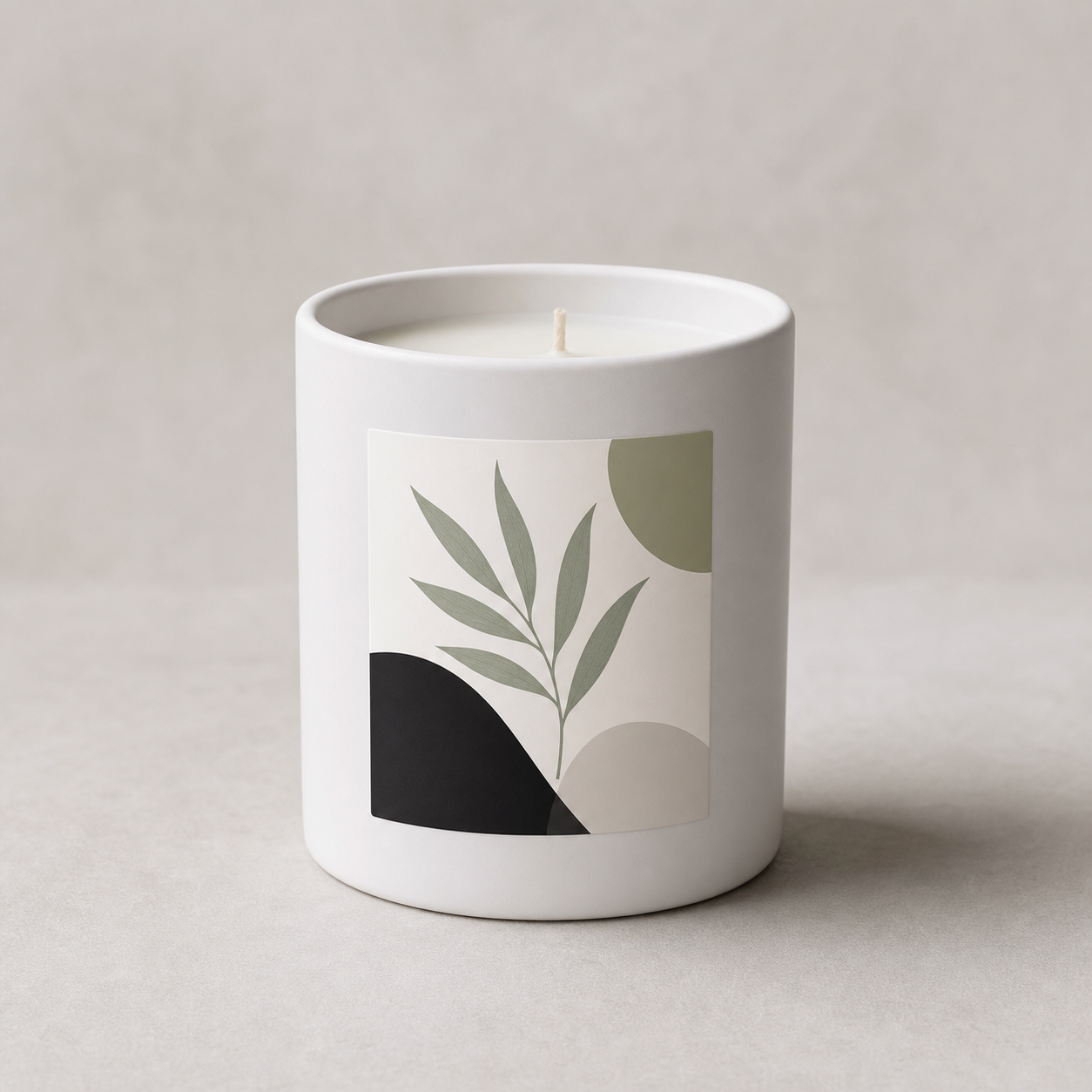 Candle jar with custom label